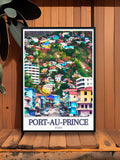 Port-au-Prince  Travel Posters - PÃ©tion-Ville and Massif de la Selle  Prints - Haiti  Home Deco