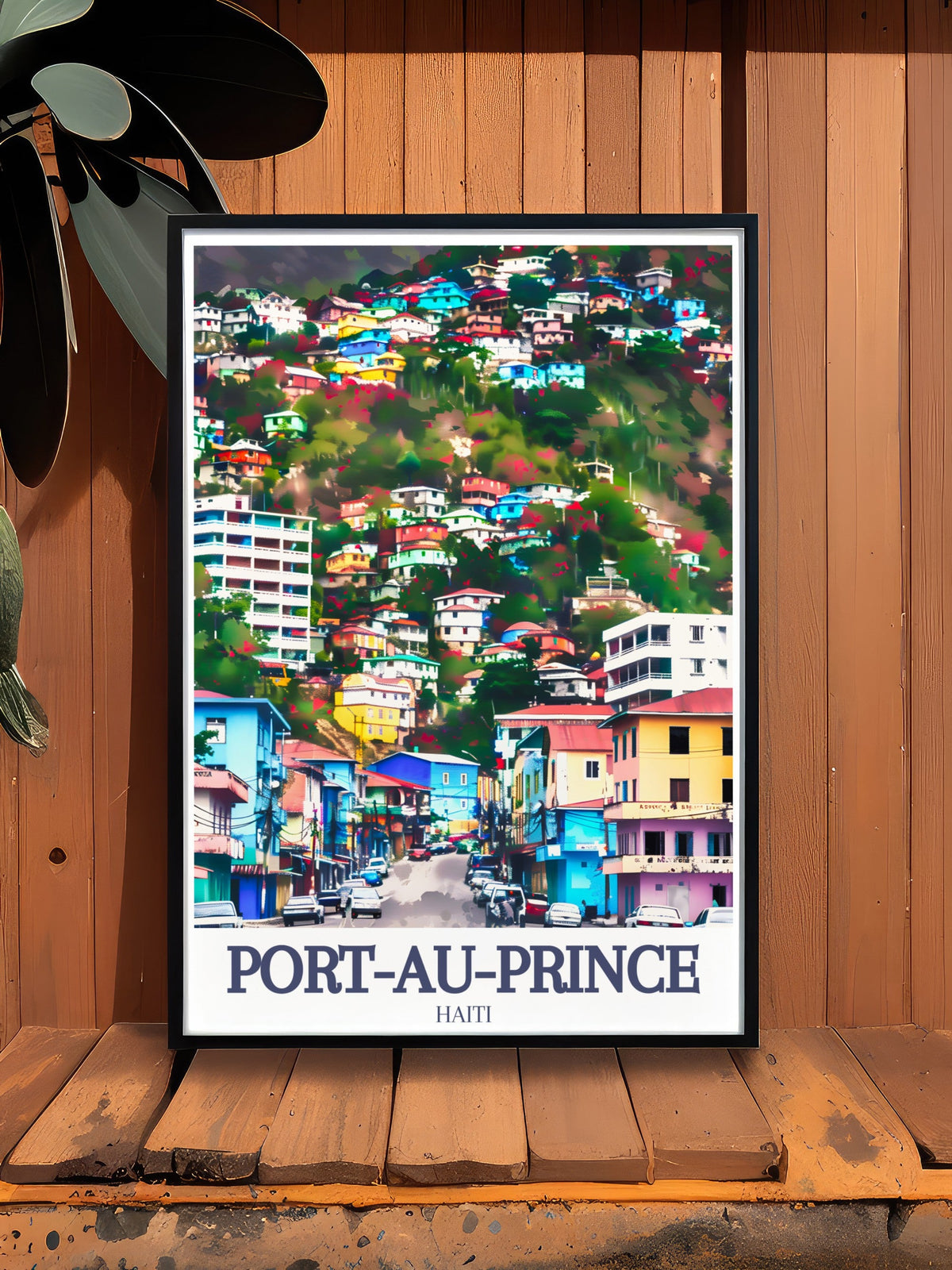 Port-au-Prince  Travel Posters - PÃ©tion-Ville and Massif de la Selle  Prints - Haiti  Home Deco