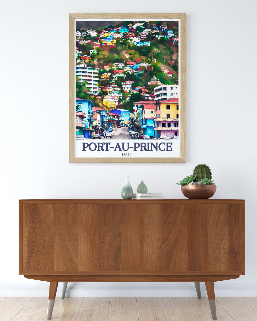 Port-au-Prince  Travel Posters - PÃ©tion-Ville and Massif de la Selle  Prints - Haiti  Home Deco