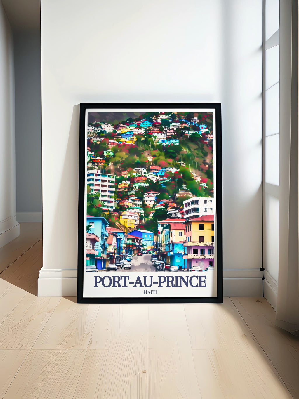 Port-au-Prince  Travel Posters - PÃ©tion-Ville and Massif de la Selle  Prints - Haiti  Home Deco