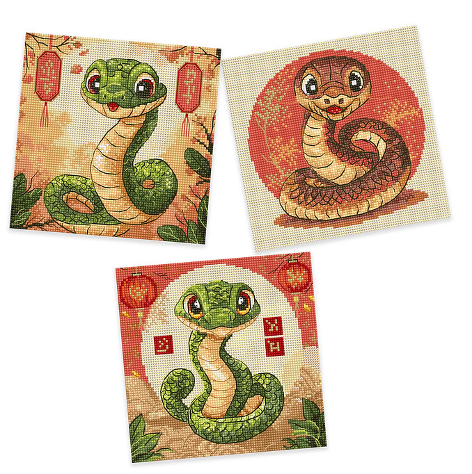 Snakes Counted Cross Stitch Kit by Letistitch L9926